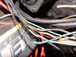 Assorted melted wires in the engine harness